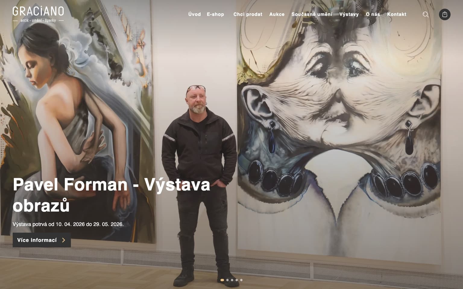Náhled homepage e-shopu graciano.cz po redesignu od Sabemia