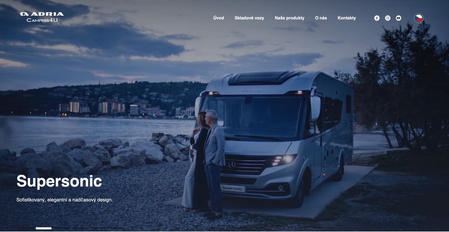 Náhled webu Adria Campers4U