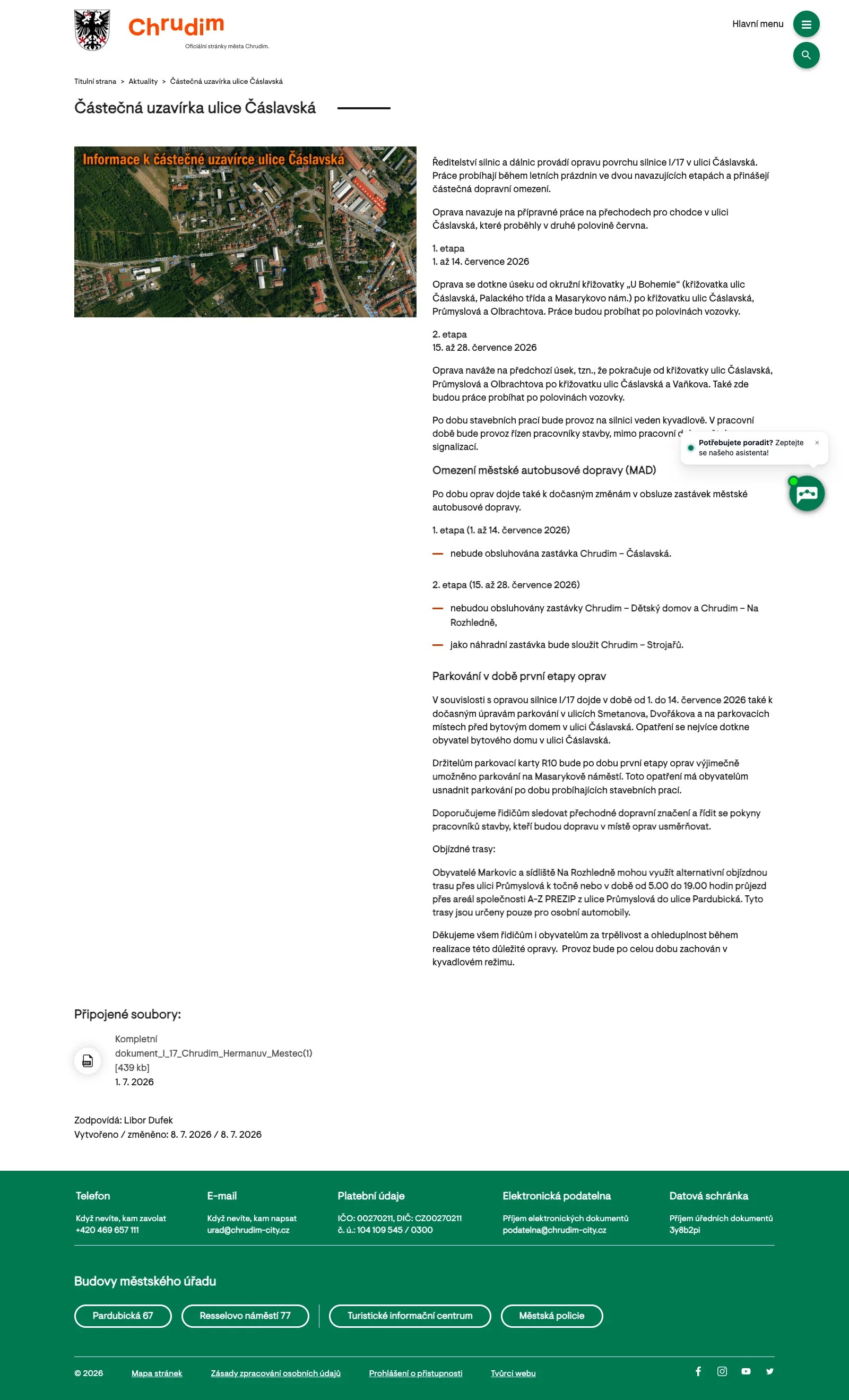 Detail aktuality postavený na čitelné WordPress šabloně