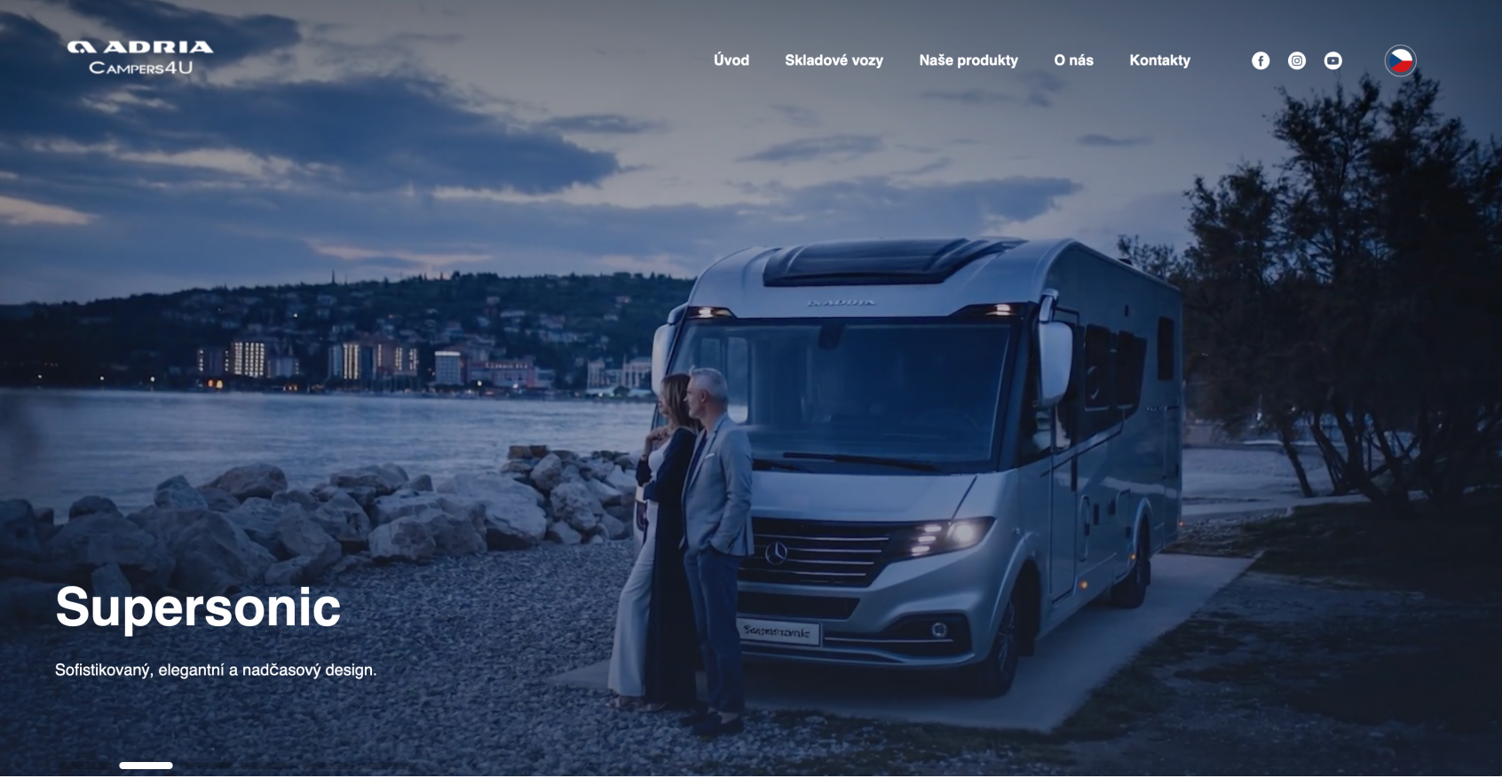 Náhled webu Adria Campers4U